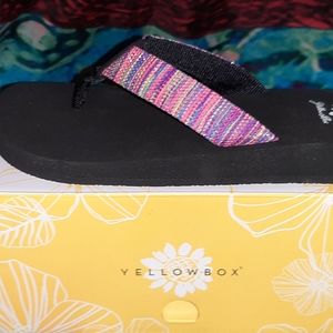 Sold! Women's yellow box flip flops